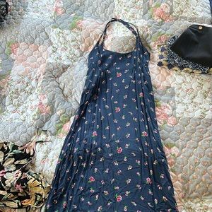 Floor-Length Navy Blue Sundress
